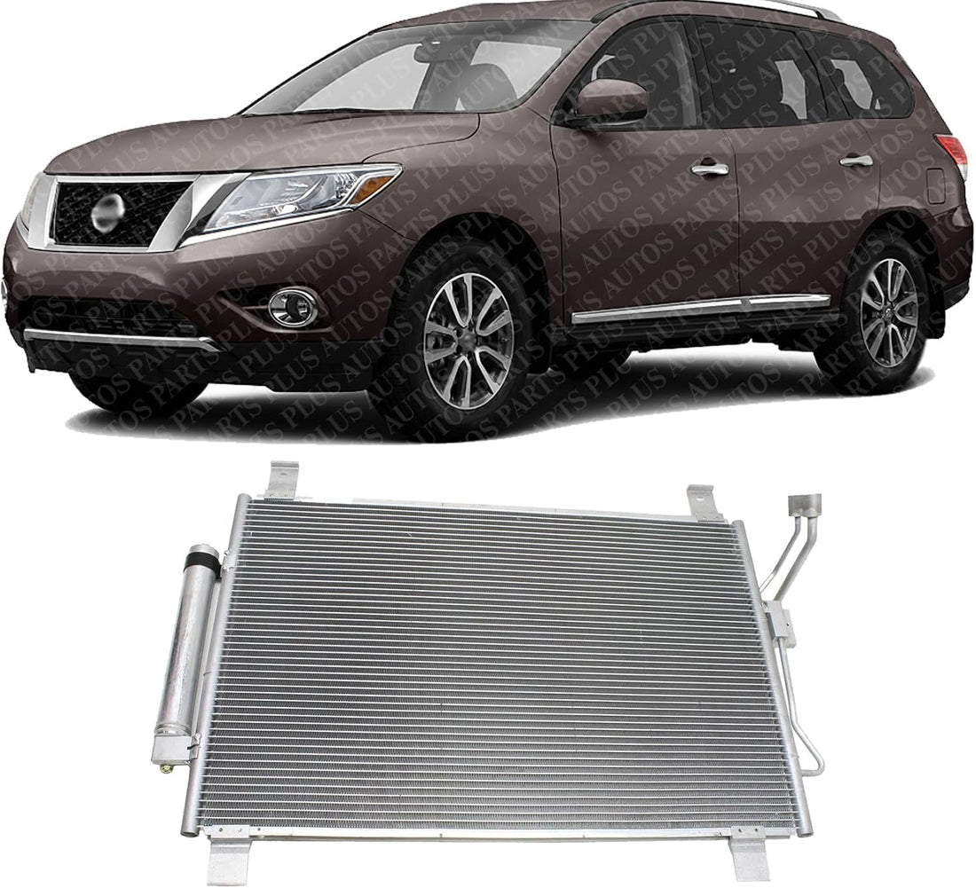 Front A/C Condenser Assembly Aluminum Core Direct Replacement Compatible With 2013-2020 Nissan Pathfinder / 2014-2020 Infiniti QX60 NI3030172 921009PS0A 921003JA0E
