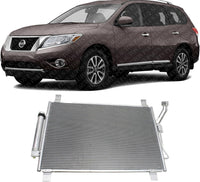 Front A/C Condenser Assembly Aluminum Core Direct Replacement Compatible With 2013-2020 Nissan Pathfinder / 2014-2020 Infiniti QX60 NI3030172 921009PS0A 921003JA0E