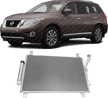 Front A/C Condenser Assembly Aluminum Core Direct Replacement Compatible With 2013-2020 Nissan Pathfinder / 2014-2020 Infiniti QX60 NI3030172 921009PS0A 921003JA0E