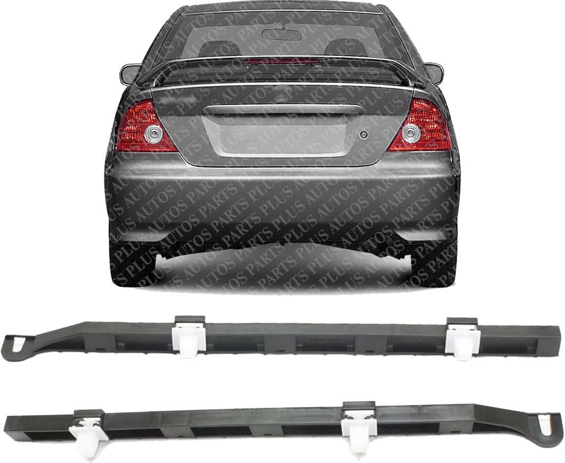 Set Of 2 Rear Bumper Bracket Left Driver & Right Passenger Side Direct Replacement Compatible With 2001-2005 Honda Civic HO1143101 HO1142101 71593S5A000 71598S5A000