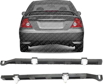 Set Of 2 Rear Bumper Bracket Left Driver & Right Passenger Side Direct Replacement Compatible With 2001-2005 Honda Civic HO1143101 HO1142101 71593S5A000 71598S5A000