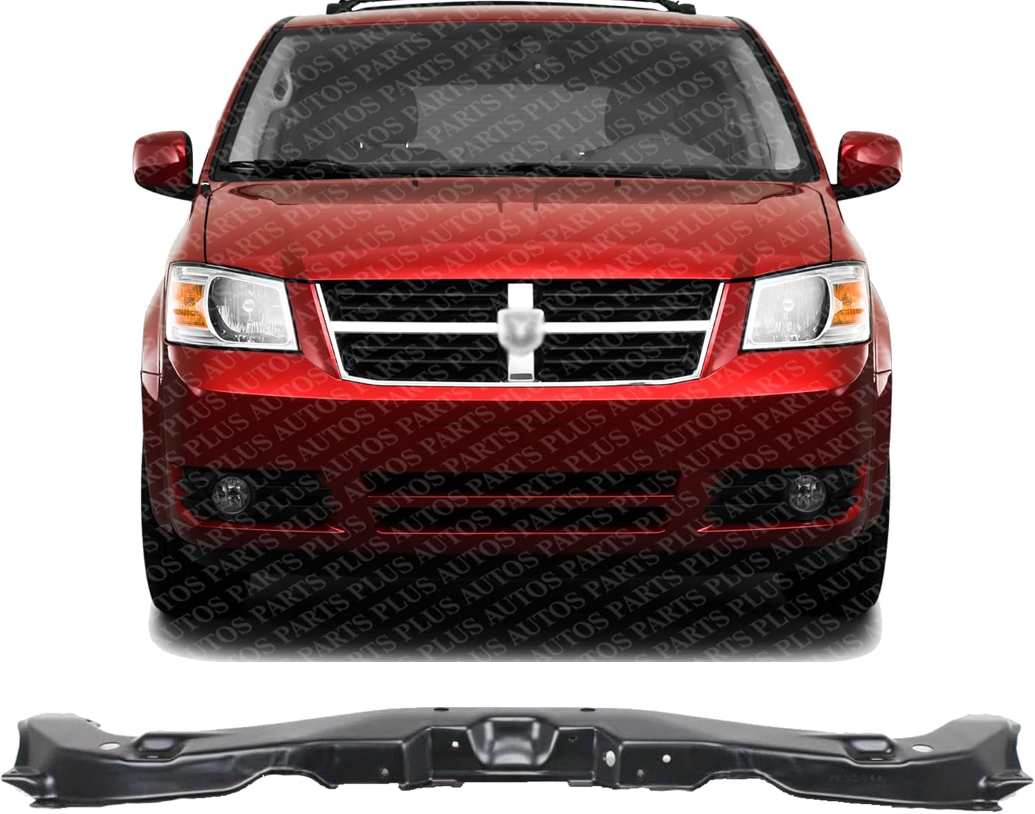 Front Radiator Support Upper Tie Bar Steel Direct Replacement Compatible With 2008-2010 Dodge Grand Caravan/Chrysler Town & Country CH1225208 68023327AA