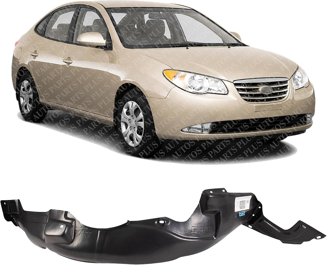 Front Fender Liner Right Passenger Side Direct Replacement Compatible With 2007-2010 Hyundai Elantra HY1251112 868122H010