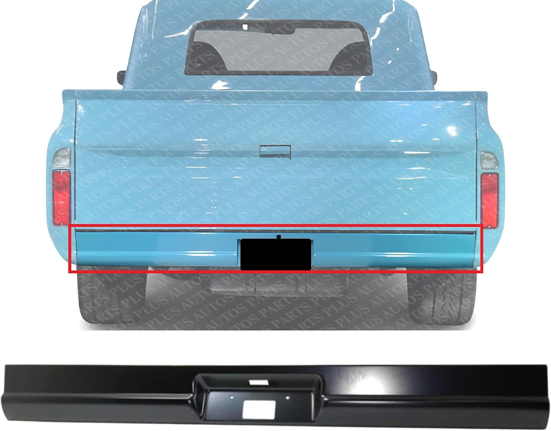 Rear Roll Pan Primed Steel with License Plate Part and Light Kit Direct Replacement Compatible with 1967-1972 Chevrolet C10 / Suburban RC82550001