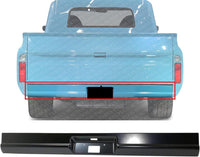 Rear Roll Pan Primed Steel with License Plate Part and Light Kit Direct Replacement Compatible with 1967-1972 Chevrolet C10 / Suburban RC82550001
