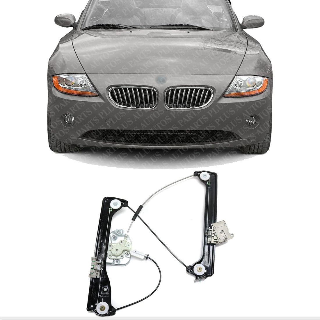 Front Power Window Regulator Without Motor Left Driver Side Direct Replacement Compatible With 2003-2008 BMW Z4 51337198909