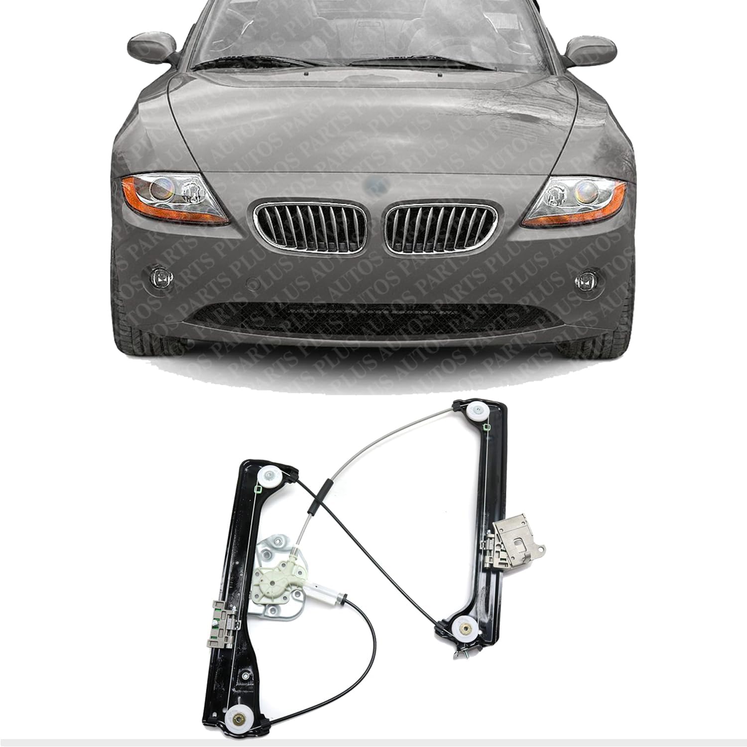 Front Power Window Regulator Without Motor Left Driver Side Direct Replacement Compatible With 2003-2008 BMW Z4 51337198909