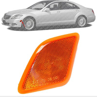 Front Side Marker Lamp Lens And Housing Left Driver Side Direct Replacement Compatible With 2010-2013 Mercedes-Benz S-Class MB2554104 2218200521