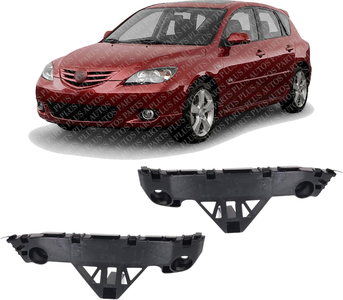 Set Of 2 Front Bumper Retainer Bracket Left Driver & Right Passenger Side Direct Replacement Compatible With 2010-2012 Mazda 3 MA1033103 MA1032103 BBN6500T1C BBN6500U1C