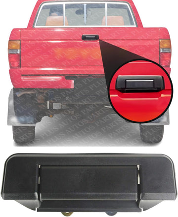 Tailgate Center Exterior Handle Textured Plastic Direct Replacement Compatible with 1984-1988 Toyota Pickup TO1915103 6923089101