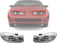 Set Of 2 Front Headlight Assembly Right Passenger & Left Driver Side Direct Replacement Compatible With 2001-2002 Saturn S-Series GM2502216 GM2503216 21124747-PFM 21124748-PFM
