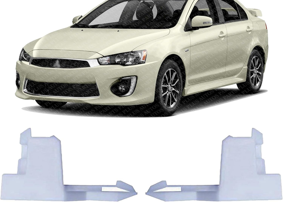 Set Of 2 Front Bumper Bracket Left Driver & Right Passenger Side Direct Replacement Compatible With 2008-2017 Mitsubishi Lancer MI1042104 MI1043104 6400A851 6400A852