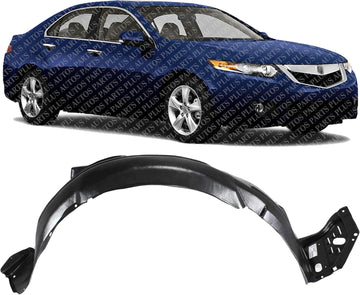 Front Fender Liner Right Passenger Side Direct Replacement Compatible With 2009-2014 Acura TSX AC1249124 74100TL2A10