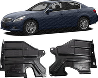 Set Of 2 Front Engine Splash Shield Left Driver & Right Passenger Side Direct Replacement Compatible With 2007-2008 Infiniti G35 / 2009-2020 Nissan 370Z IN1228107 IN1228108 75893JK000