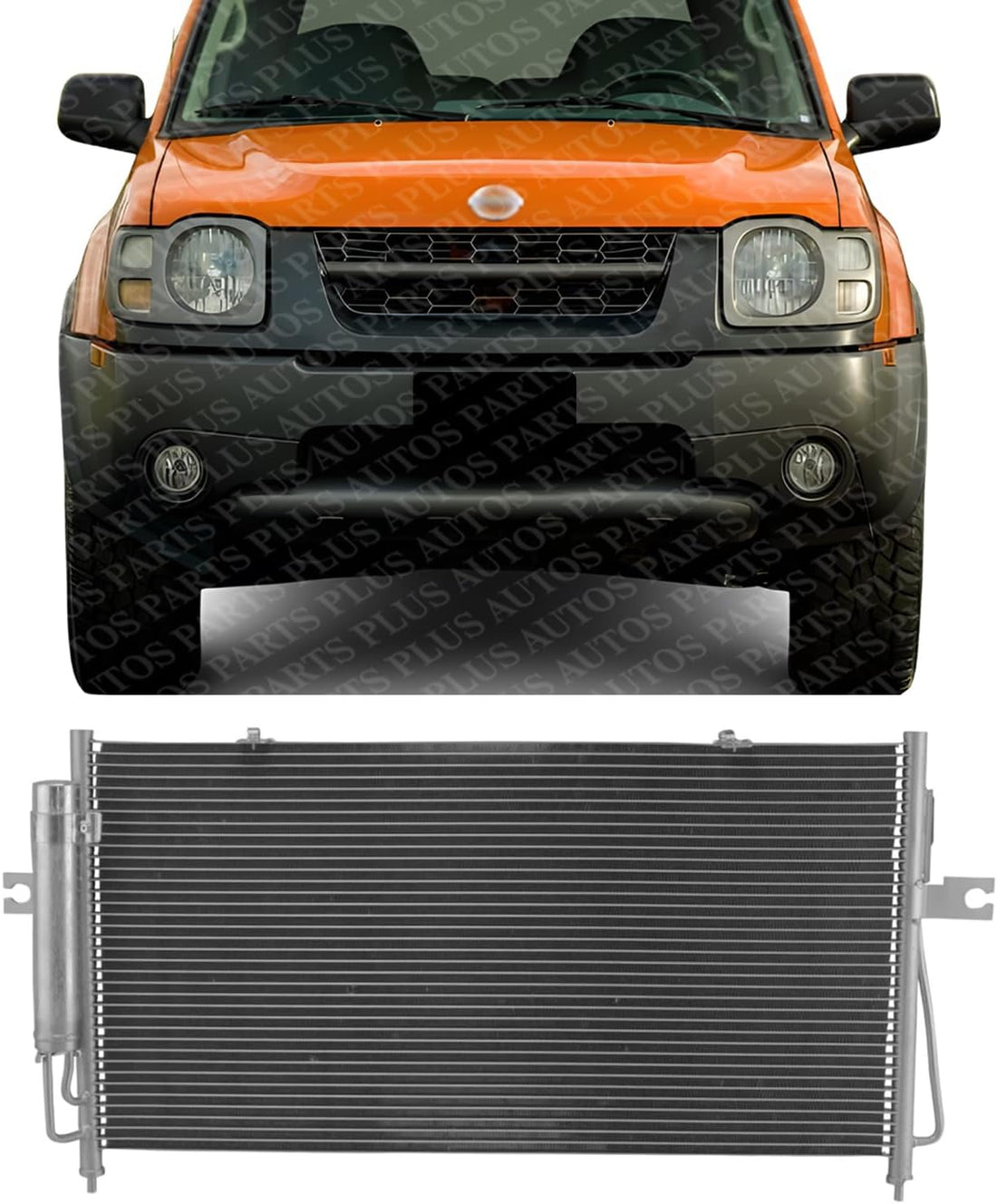 Front A/C Condenser Aluminum Core Direct Replacement Compatible With 2003-2004 Nissan Frontier/Xterra NI3030151 NI3030158 921101Z600 921101Z610