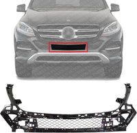 Front Bumper Center Upper Grille Textured Gray Plastic Direct Replacement Compatible With 2016-2019 Mercedes Benz GLE- Class MB1041123 1668853965