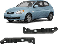 Set Of 2 Front Bumper Cover Bracket Left Driver & Right Passenger Side Direct Replacement Compatible With 2006-2011 Hyundai Accent HY1067113 HY1066113 865921E000 865911E000