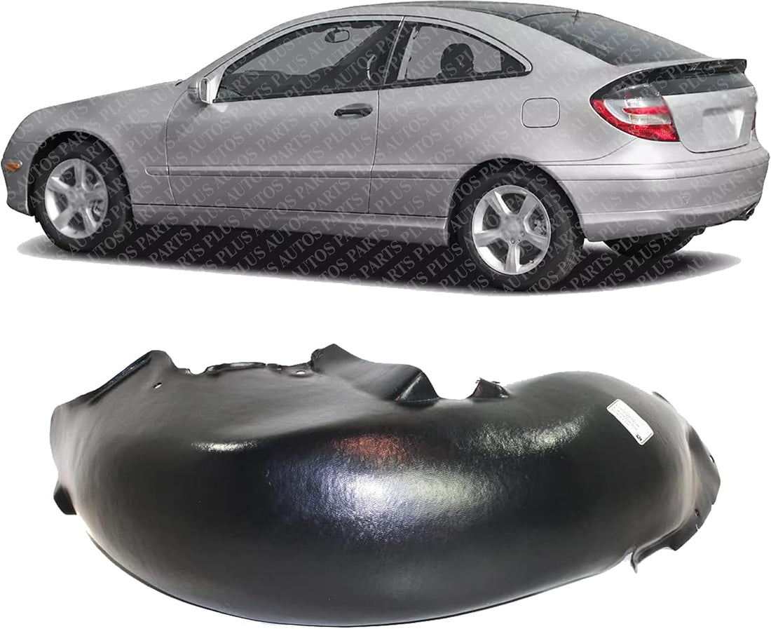 Rear Fender Liner Left Driver Side Direct Replacement Compatible With 2001-2007 Mercedes Benz C-Class MB1762106 2036981530