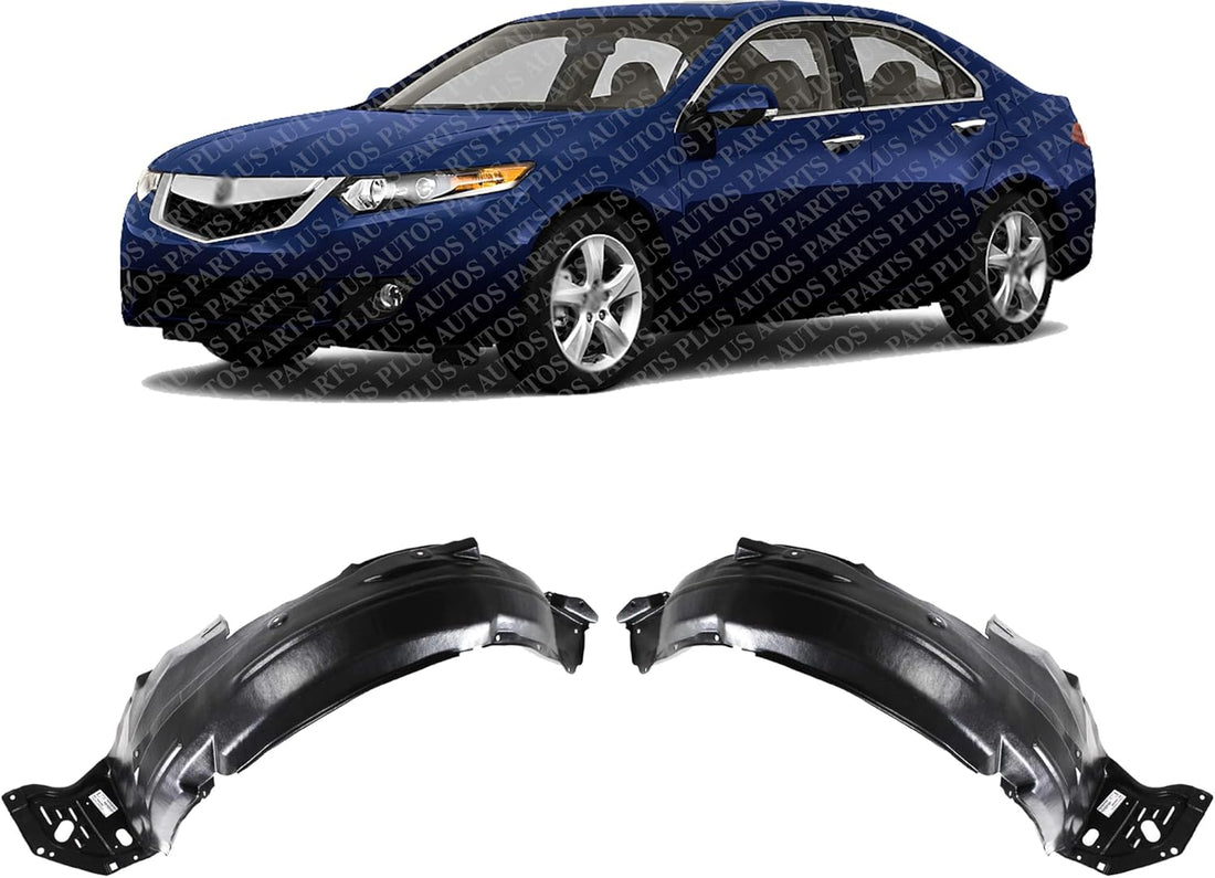 Set of 2 Front Fender Liner Right Passenger & Left Driver Side Direct Replacement Compatible with 2009-2014 Acura TSX AC1249124 AC1248124 74100TL2A10 74150TL2A10
