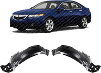 Set of 2 Front Fender Liner Right Passenger & Left Driver Side Direct Replacement Compatible with 2009-2014 Acura TSX AC1249124 AC1248124 74100TL2A10 74150TL2A10