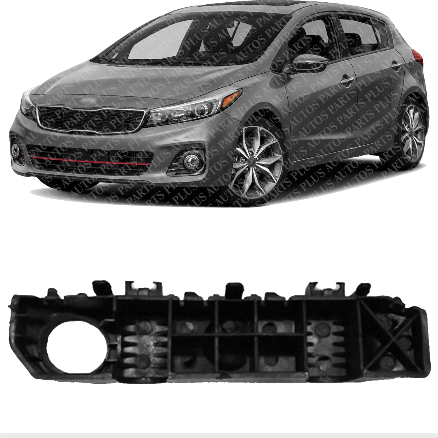 Front Bumper Bracket Left Driver Side Direct Replacement Compatible With 2014-2018 Kia Forte / 2014-2016 Forte Koup KI1032102 86513A7000