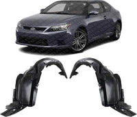 Set Of 2 Front Fender Liner Plastic Left Driver & Right Passenger Side Direct Replacement Compatible With 2011-2013 Scion tC SC1249108 SC1248108 5387521100 5387621100