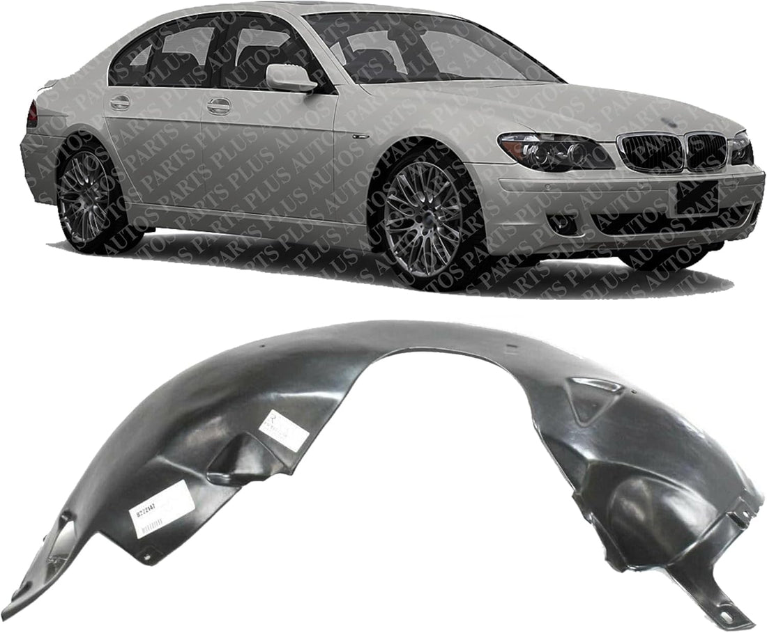 Front Fender Liner Right Passenger Side Direct Replacement Compatible With 2002-2008 BMW 7-Series BM1251107 51718223376
