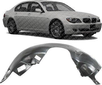 Front Fender Liner Right Passenger Side Direct Replacement Compatible With 2002-2008 BMW 7-Series BM1251107 51718223376