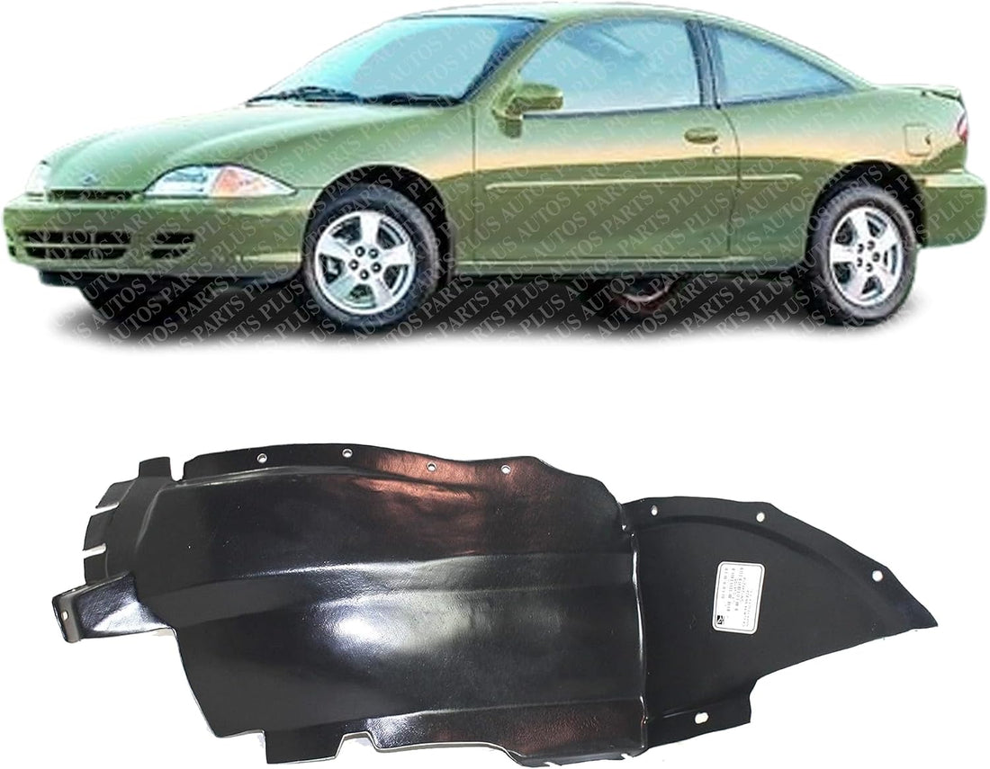 Front Section Fender Liner Left Driver Side Direct Replacement Compatible With 1995-1999 Chevrolet Cavalier GM1248214 22640831