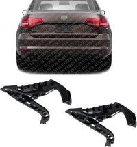 Set Of 2 Rear Bumper Outer Retainer Cover Guide Direct Replacement Compatible With 2015-2018 Volkswagen Jetta VW1142106 VW1143106 5C6807375 5C6807376