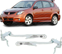 Set of 2 Front Hood Hinge Steel Right Passenger & Left Driver Side Direct Replacement Compatible with 1998-2002 Toyota Corolla / 2003-2008 Pontiac Vibe TO1236106 TO1236105 5341012340
