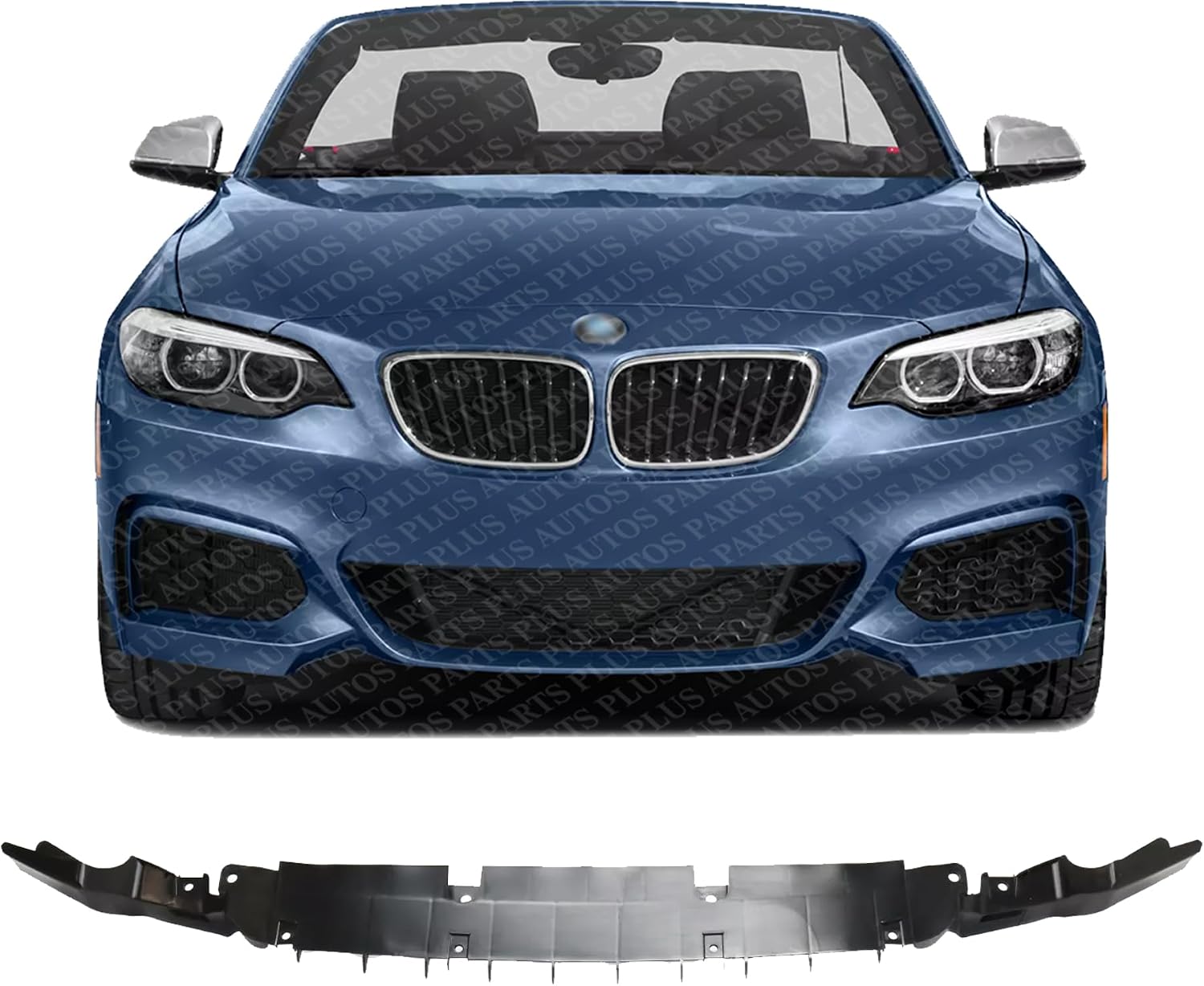 Front Bumper Retainer Lower Mounting Brace Bracket Plastic Direct Replacement Compatible With 2014-2021 BMW 2-Series BM1034100 51128055968