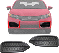 Set Of 2 Fog Light Cover Plastic Left Driver & Right Passenger Side Direct Replacement Compatible With 2014-2015 Honda Civic HO1039122 HO1038122 71106TS8A51 71107TS8A51