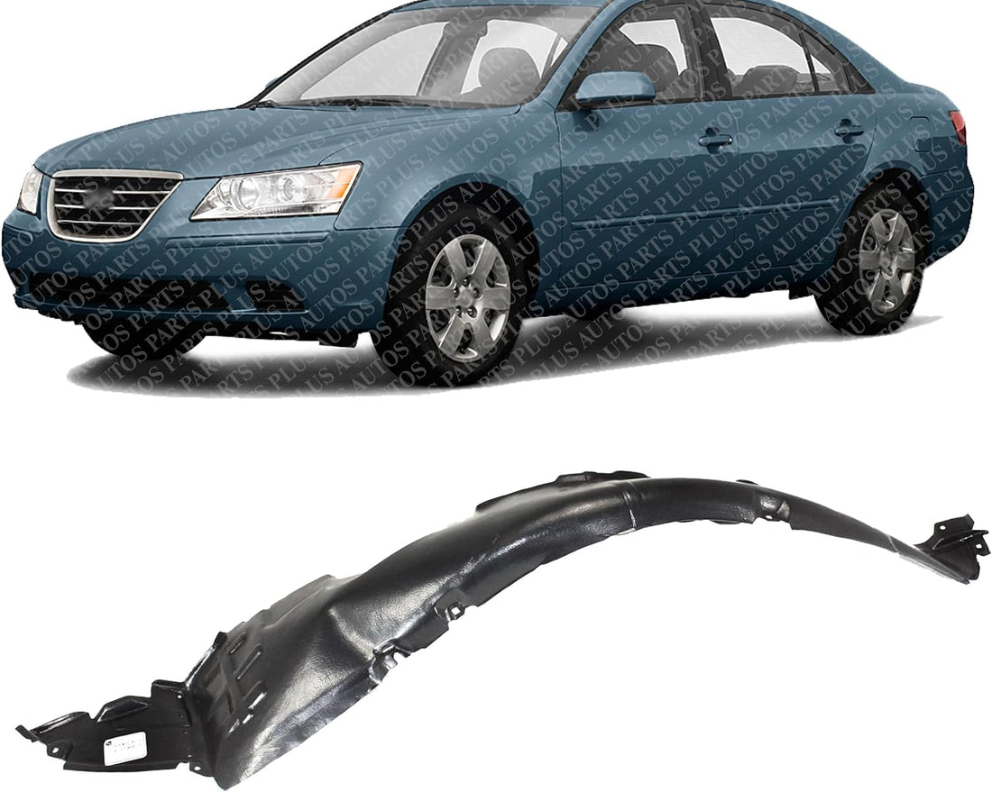 Front Fender Liner Left Driver Side Direct Replacement Compatible With 2009-2010 Hyundai Sonata HY1248115 868110A800