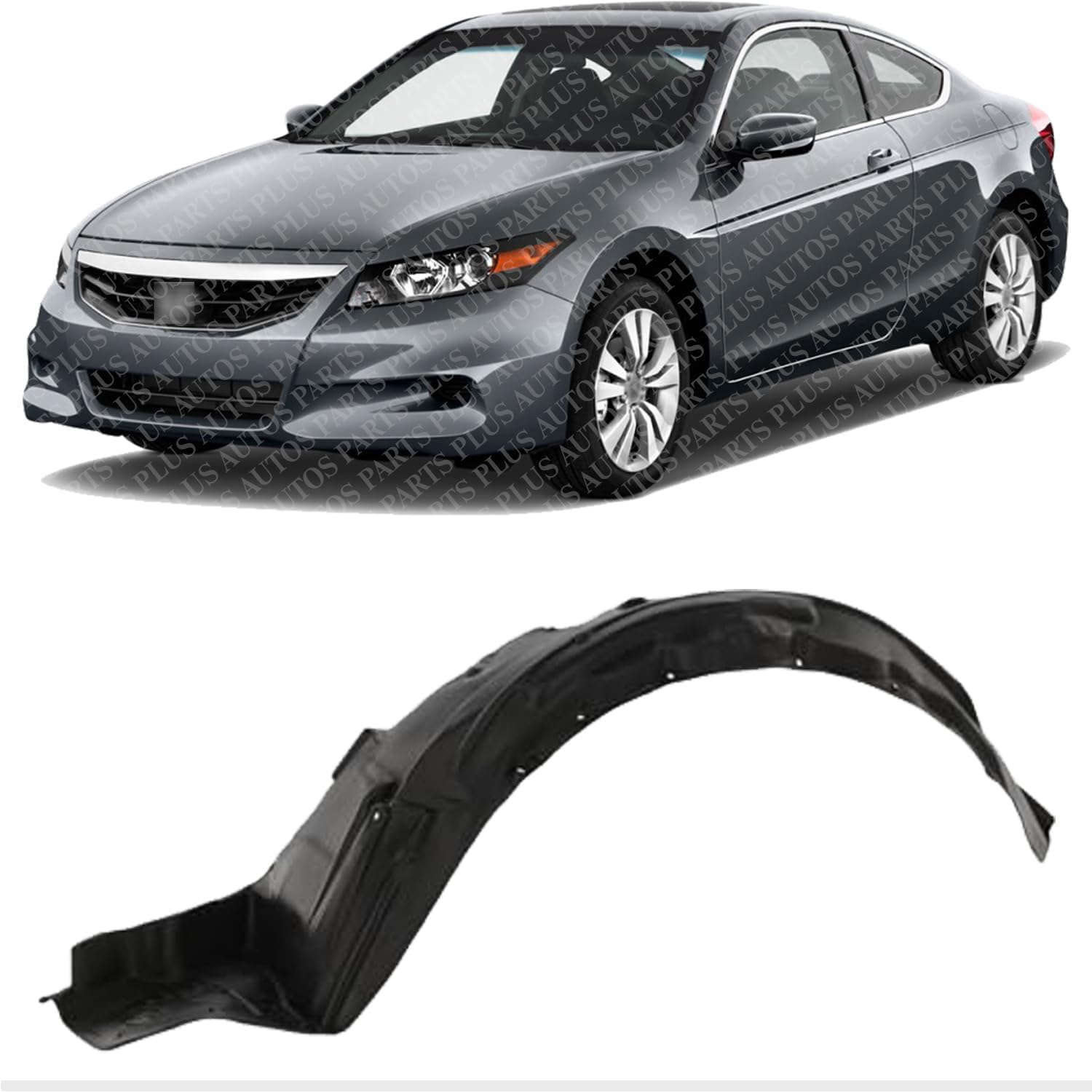 Front Fender Liner Left Driver Side Direct Replacement Compatible With 2008-2012 Honda Accord HO1248138 74150TA5A00