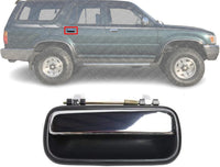 Rear Exterior Door Handle Textured Bezel with Chrome Lever Right Passenger Side Direct Replacement Compatible with 1990-1995 Toyota 4Runner TO1521108 6923089103