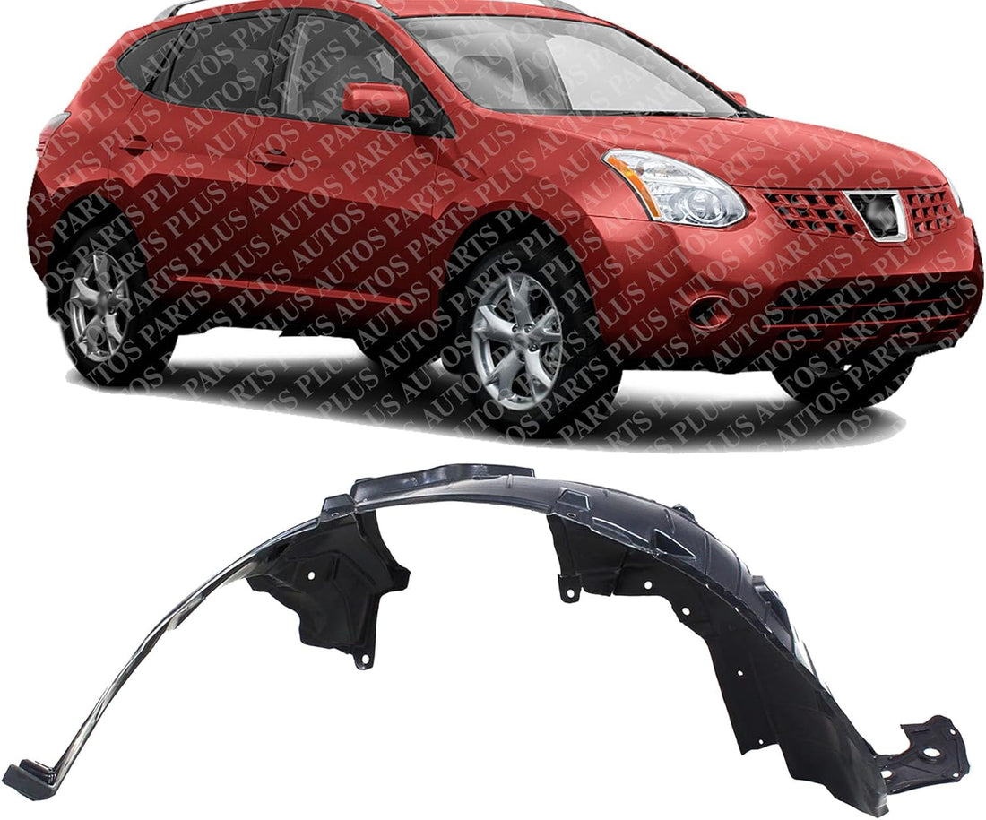 Front Fender Liner Right Passenger Side Direct Replacement Compatible With 2008-2013 Nissan Rogue / 2014-2015 Select NI1249117 63842JM00A