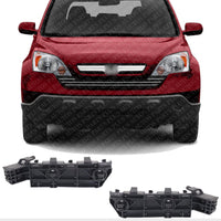 Set Of 2 Front Bumper Bracket Left Driver & Right Passenger Side Direct Replacement Compatible With 2007-2011 Honda CR-V HO1043106 HO1042106 71193SWA003 71198SWA003