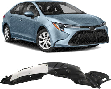 Front Fender Liner Right Passenger Side Direct Replacement Compatible With 2017-2019 Toyota Corolla TO1249210 5387502610