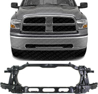 Front Radiator Support Assembly Plastic With Steel Direct Replacement Compatible With 2009-2012 Dodge Ram 1500/2010-2012 2500 CH1225219 68050996AE