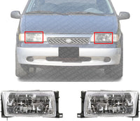 Set Of 2 Front Headlight Assembly Right Passenger & Left Driver Side Direct Replacement Compatible With 1996-1998 Mercury Villager/Nissan Quest NI2502119 NI2503119 F6XZ13N053BB