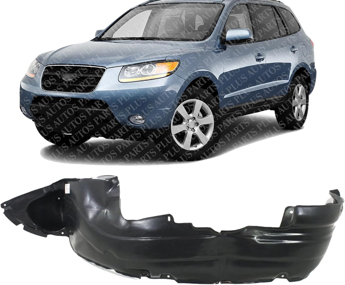 Front Fender Liner Left Driver Side Direct Replacement Compatible With 2007-2009 Hyundai Santa Fe HY1250114 868100W000