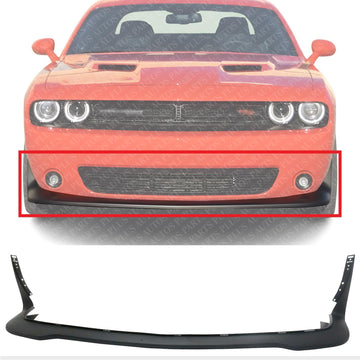 AUTOS PARTS PLUS Front Bumper Lower Valance Air Dam Textured Direct Replacement Compatible With 2015-2023 Dodge Challenger SRT Hellcat CH1090156 68258747AC