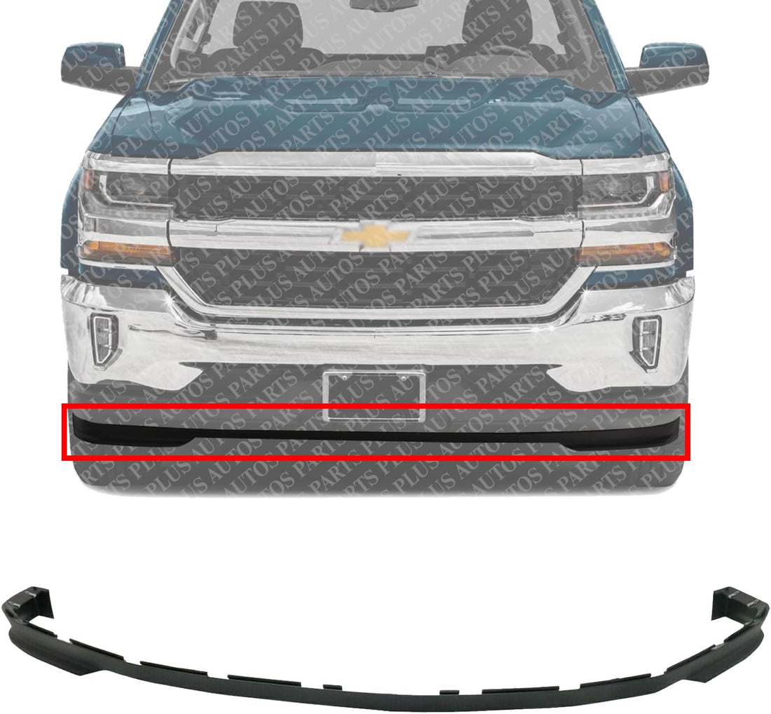 AUTOS PARTS PLUS Front Bumper Lower Valance Air Deflector Textured Direct Replacement Compatible With 2016-2018 Chevrolet Silverado 1500 All Cab Types...