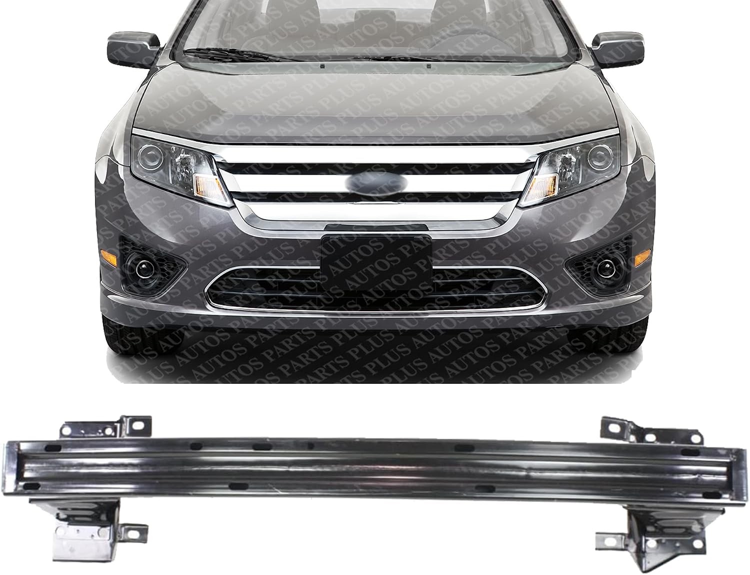 Front Bumper Reinforcement Impact Steel Direct Replacement Compatible With 2010-2012 Ford Fusion/Lincoln MKZ / 2010-2011 Mercury Milan FO1006256 AE5Z17757A