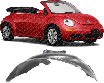 Front Fender Liner Right Passenger Side Direct Replacement Compatible With 2006-2010 Volkswagen Beetle VW1249109 1C0809962J
