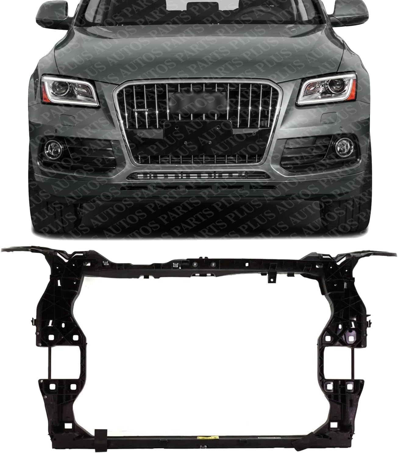 Front Radiator Support Plastic With Steel Direct Replacement Compatible With 2018-2022 Audi Q5 / 2021-2022 Sportback AU1225140 80A805594B