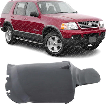 Front Section Fender Liner With Wheel Opening Molding Right Passenger Side Direct Replacement Compatible With 2002-2005 Ford Explorer/Mercury Mountaineer FO1249116 4L2Z16D072AA