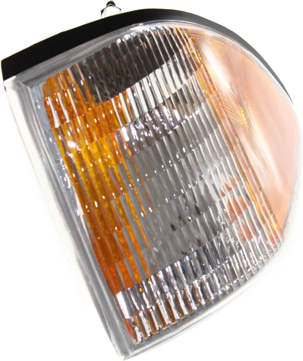 Front Outer Corner Light Lens And Housing Left Driver Side Direct Replacement Compatible With 1987-1993 Ford Mustang FO2550105 E7ZZ15A201B
