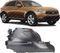 Front Fender Liner Rear Section Right Passenger Side Direct Replacement Compatible With 2009-2013 Infiniti FX35 / 2014-2017 QX70 IN1249118 638421CA0A